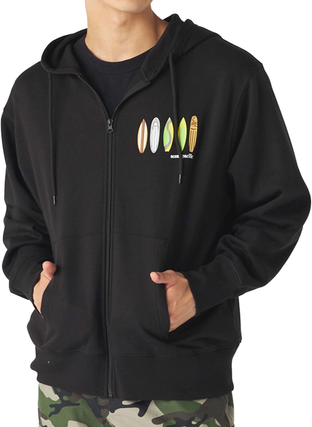 

Мужская толстовка Ocean Pacific 535019 с рисунком доски для серфинга, черный