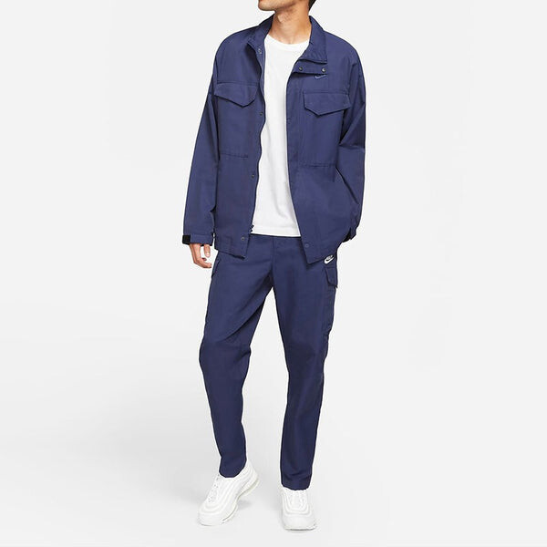 Брюки men's sportswear utility casual sports woven unlined long pants/trousers navy blue Nike, мультиколор — фото 3