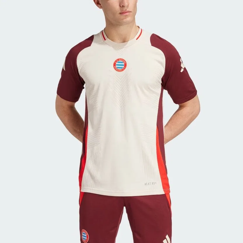 Футболка ретро Tiro 24 Pro FC Bayern FW24 мужская из льна, темно-красная Adidas, Linen Dark Red — фото 4