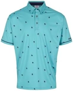 

Датская скандинавская дизайнерская одежда для гольфа: поло Lexton Links, бирюзовый