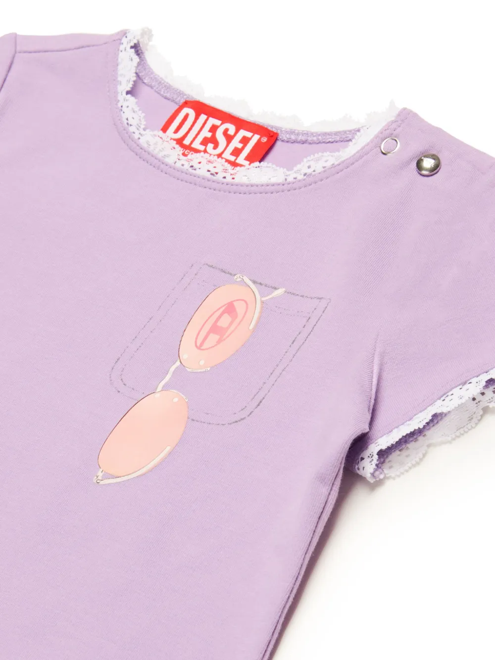 Футболка Tlucib Diesel Kids, фиолетовый — фото 3