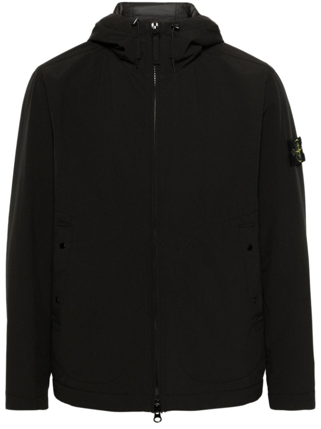 

Stone Island куртка с капюшоном и значком компаса, черный