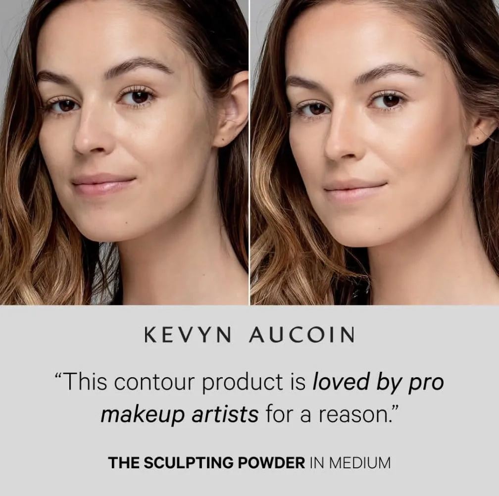 Kevyn Aucoin The Sculpting Contour Powder: легкое нанесение, полупрозрачный, матовый, естественный финиш, MEDIUM shade (sculpting contour) — фото 4