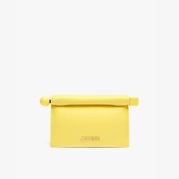 

Кожаный клатч La petite Pochette Rond Jacquemus, желтый