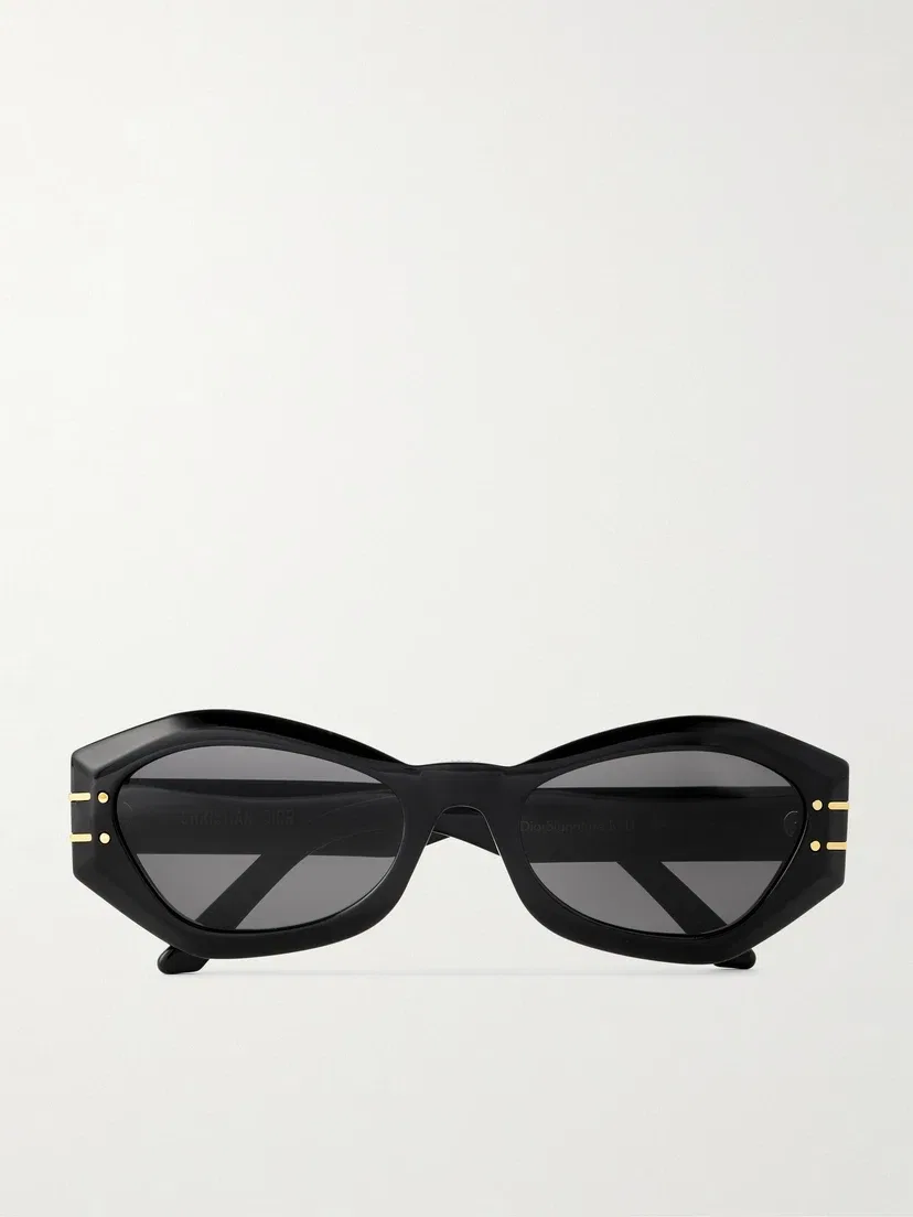DiorSignature B1U солнцезащитные очки из ацетата в форме кошачий глаз DIOR EYEWEAR, черный