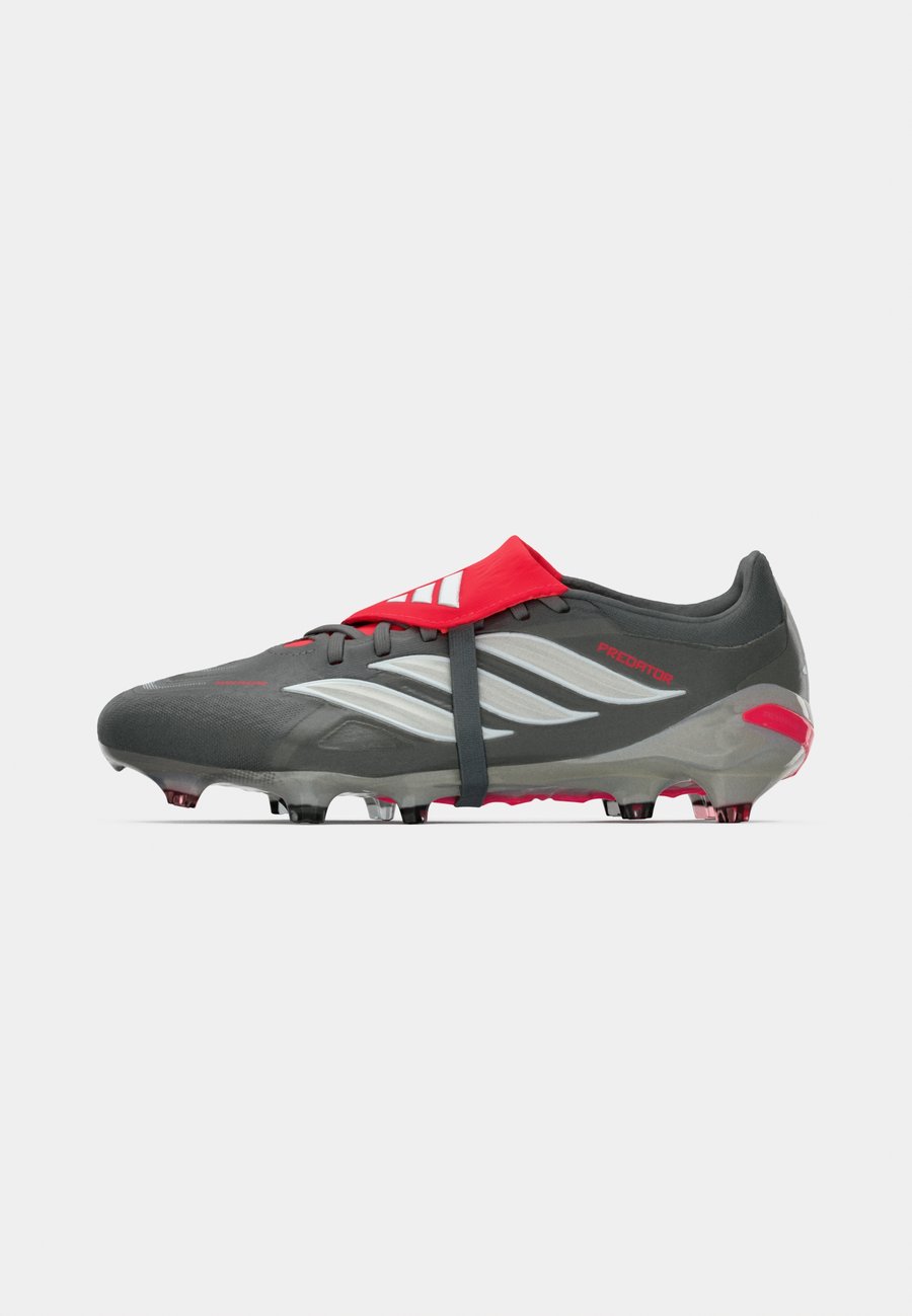 Кроссовки Adidas Performance PREDATOR PRO FOLD OVER TONGUE FIRM GROUND, Iron Metallic/Metallic/Lucid Red/Metallic Grey — фото 2