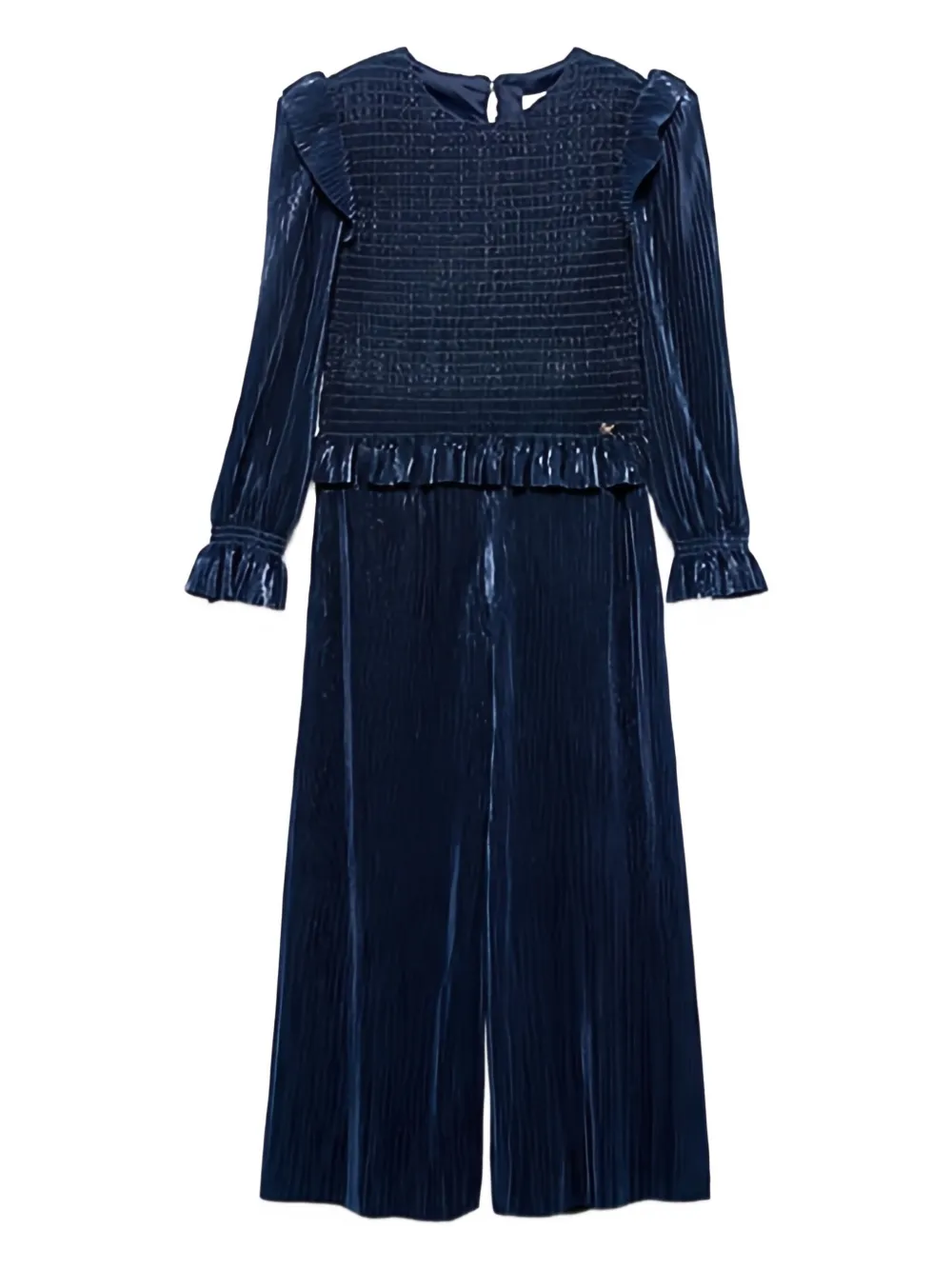 

Плиссированный комбинезон с эффектом смоки Abel & Lula, синий