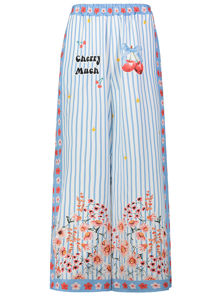 

Тканевые брюки Sublevel, светло-голубой/белый