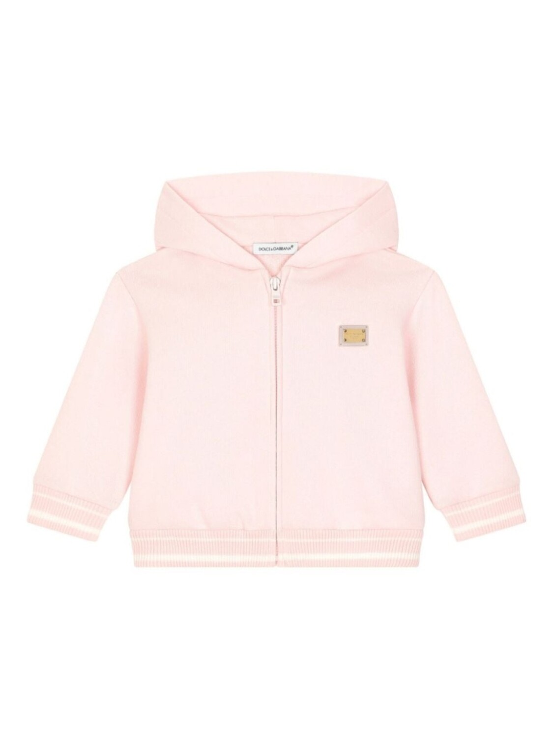

Dolce & Gabbana Kids худи на молнии с логотипом, розовый