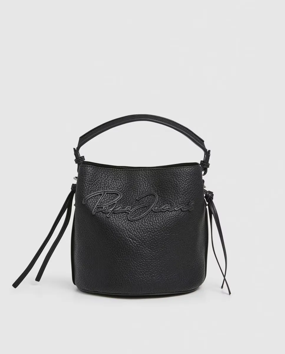 

Сумка-ведро Taylor Script женская с логотипом в виде подписи Pepe Jeans, черный