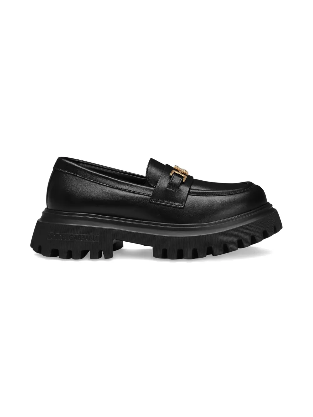 

Лоферы на массивной подошве Dolce & Gabbana Kids, черный