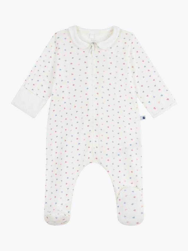 

Детский хлопковый комбинезон с ножками Petit Bateau, Marshmallow/Multico