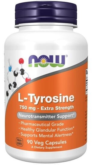 

Now Foods, - L-тирозин, повышенная сила, 750 мг, 90 капсул