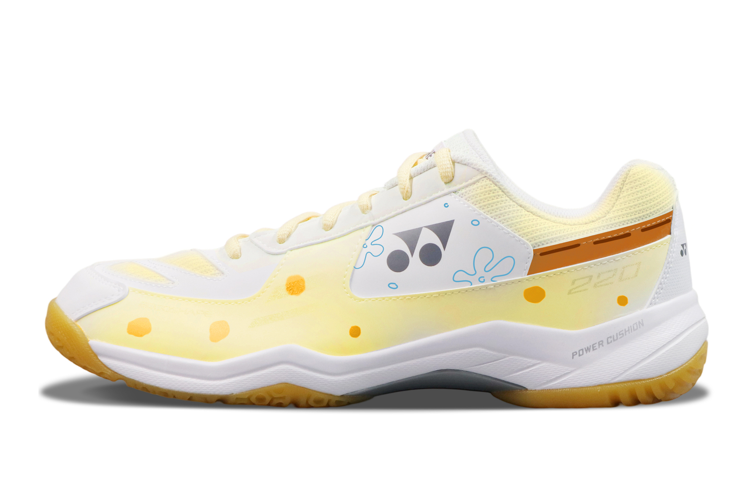 

YONEX Амортизирующие устойчивые к истиранию дышащие бадминтонные кроссовки Power Cushion с низким верхом унисекс бело-розовые и бело-желтые, цвет White Yellow