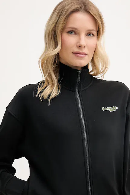 Худи Lacoste, черный на молнии — фото 4