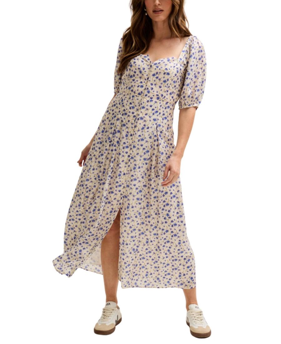 

Женское миди-платье April с цветочным принтом и пуговицами спереди Lily and Lionel London, Open miscellaneous