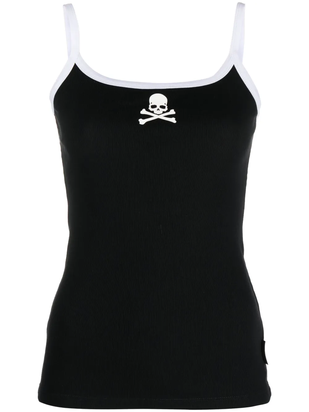 

Топ Skull & Bones в рубчик Philipp Plein, черный