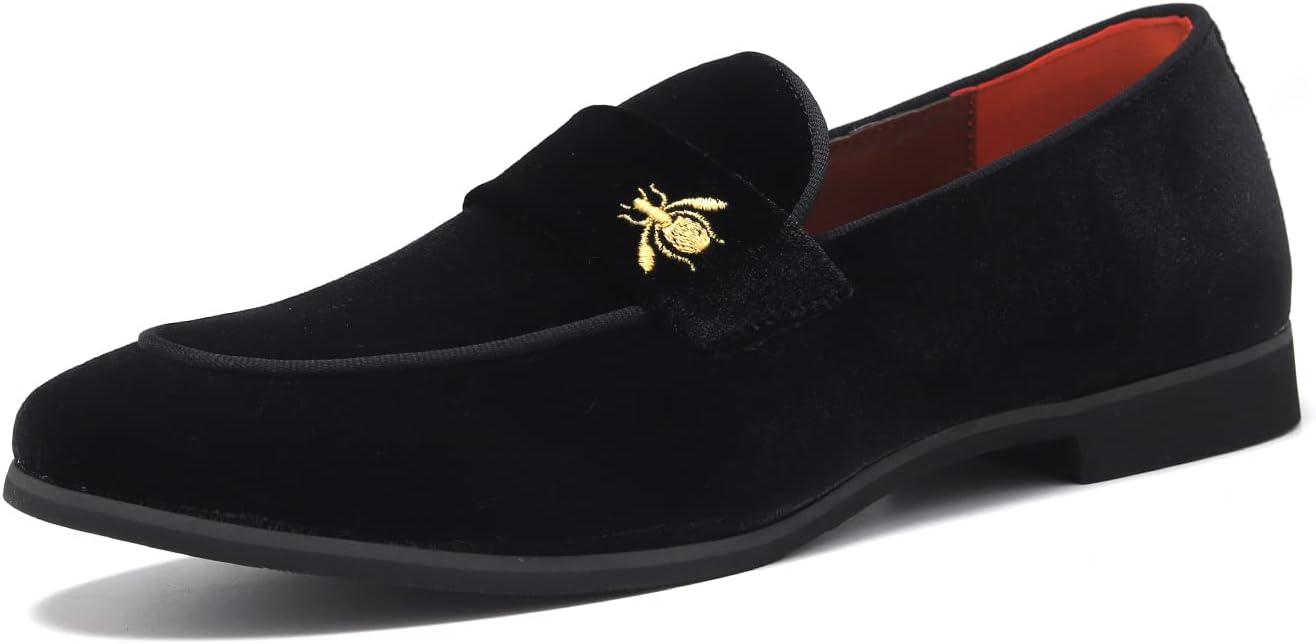 

Мужские роскошные бархатные лоферы с отделкой под пенни FLQL, обувь для вечеринок и танцев, замшевые свадебные туфли, размеры 7-13, черный