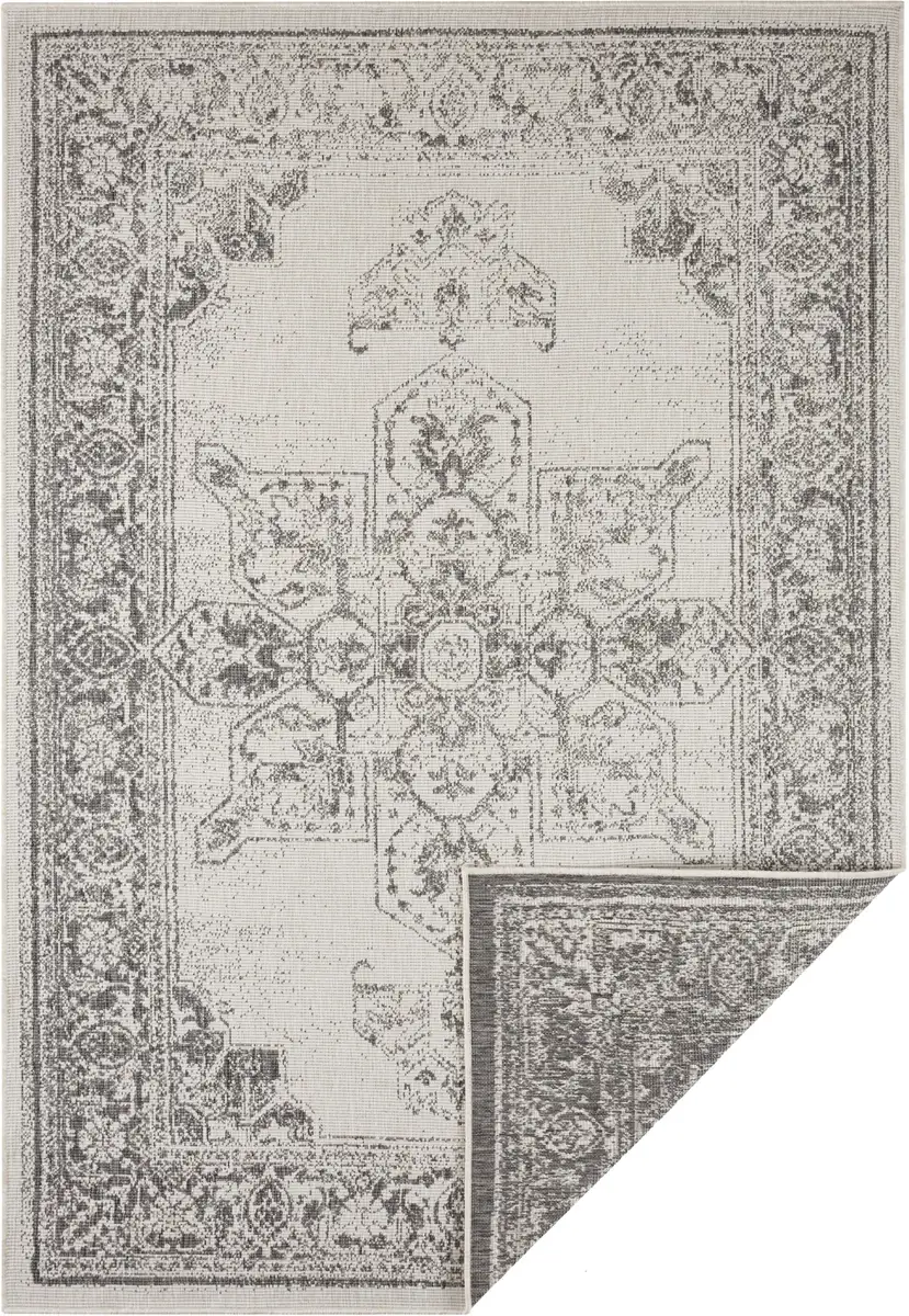 

NORTHRUGS ковер "Двусторонний ковер Borbon", прямоугольный, для дома и улицы, атмосферостойкий, для балкона, сада, гостиной, водонепроницаемый 120х170 см, кремовый/серый