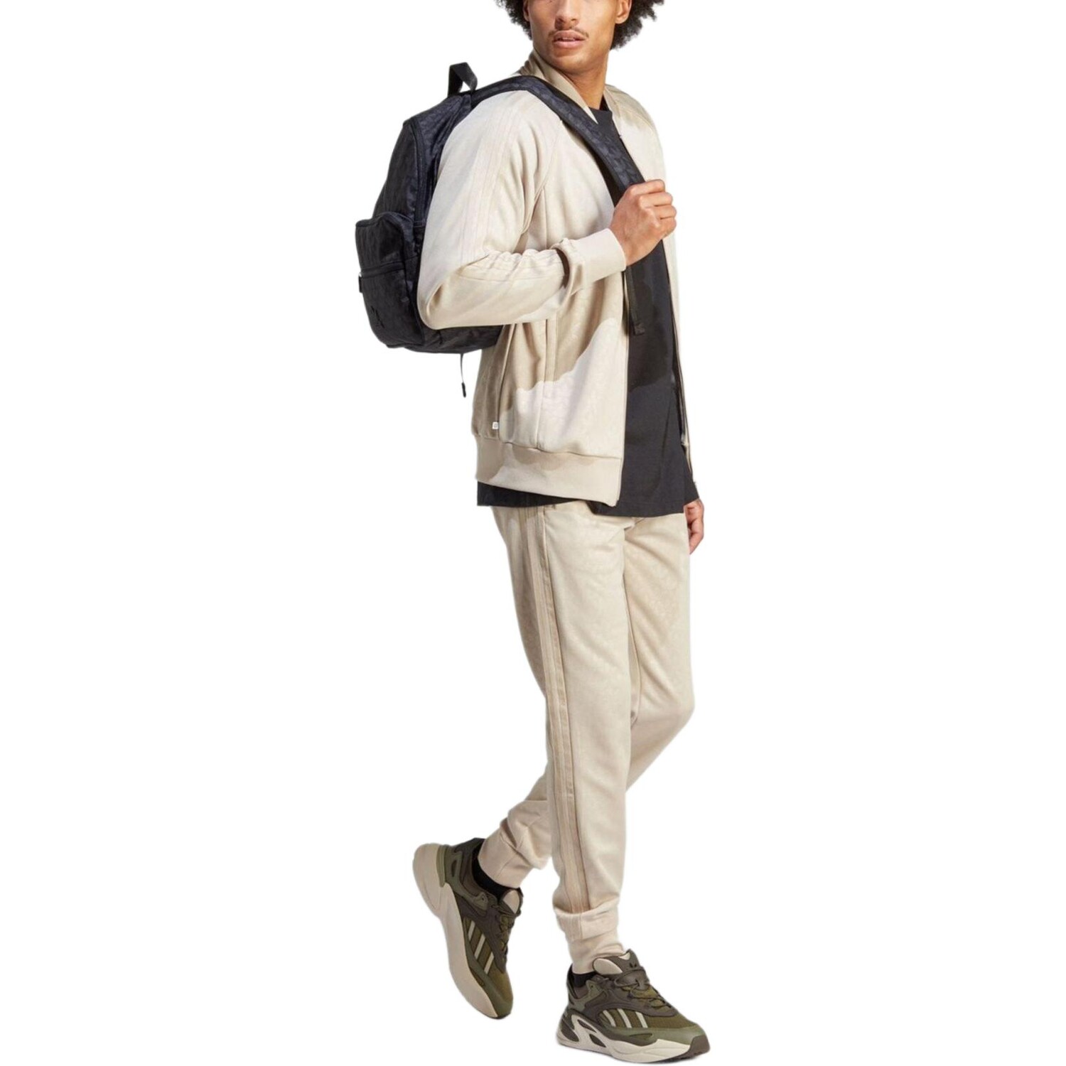 ADICOLOR Трикотажные спортивные штаны мужские бежевые Adidas Originals, бежевый — фото 2