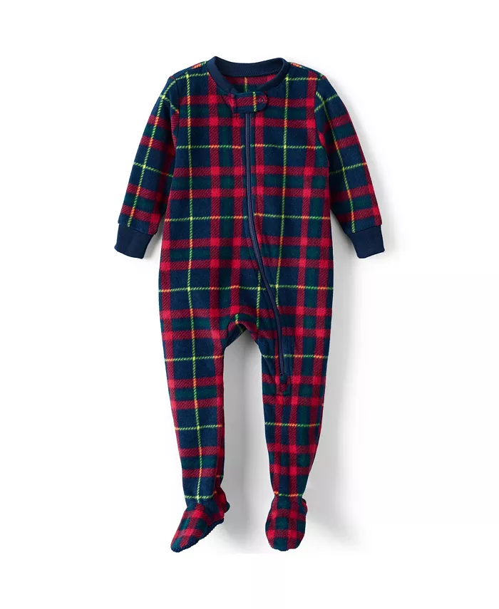 

Детский комбинезон с ножками из флиса для девочек Lands' End, красный