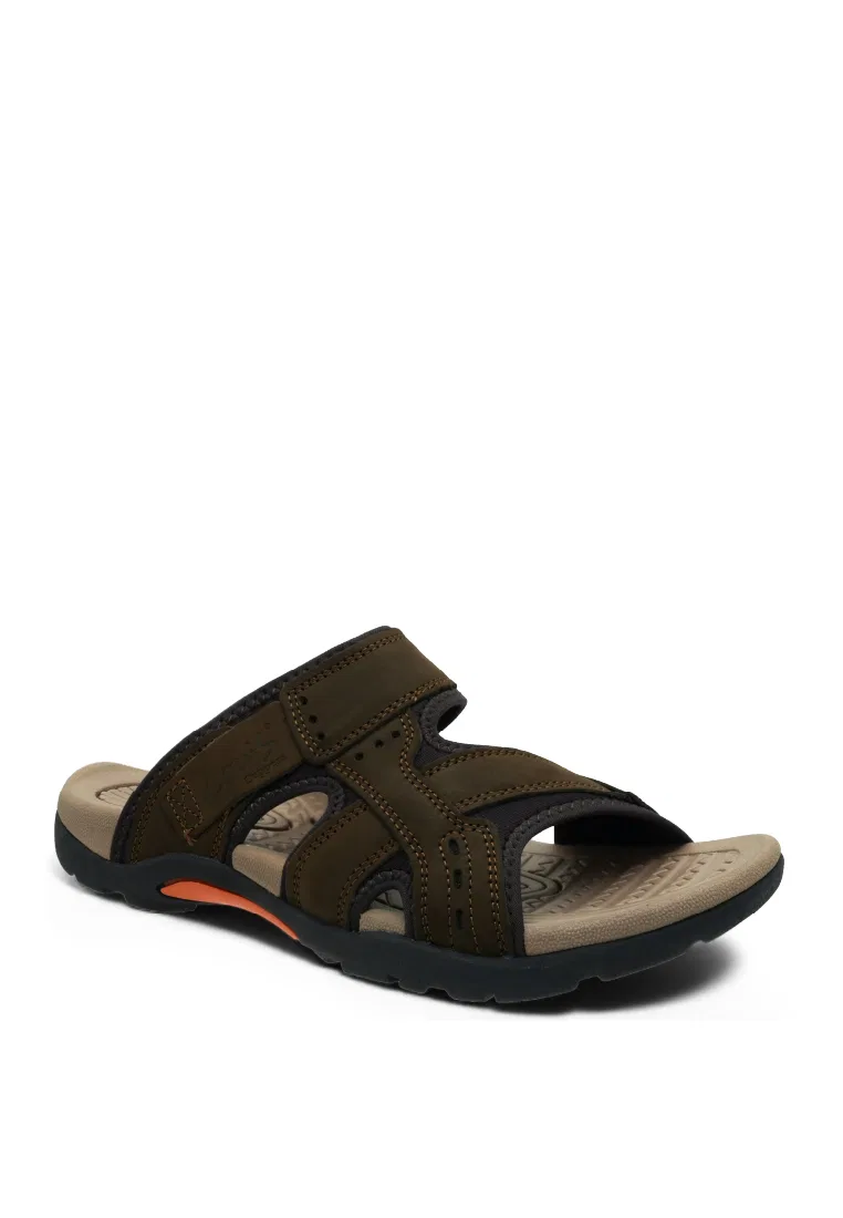 Мужские сандалии slip-on, искусственная кожа, классические повседневные, модель 250441264 Louis Cuppers, кофейный — фото 2