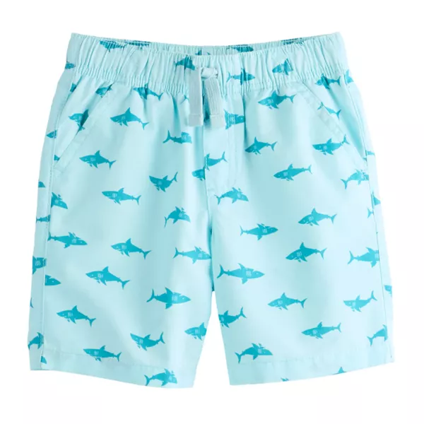 

Шорты прямые поплиновые для мальчиков 4-12 лет Jumping Beans, цвет teal sharks