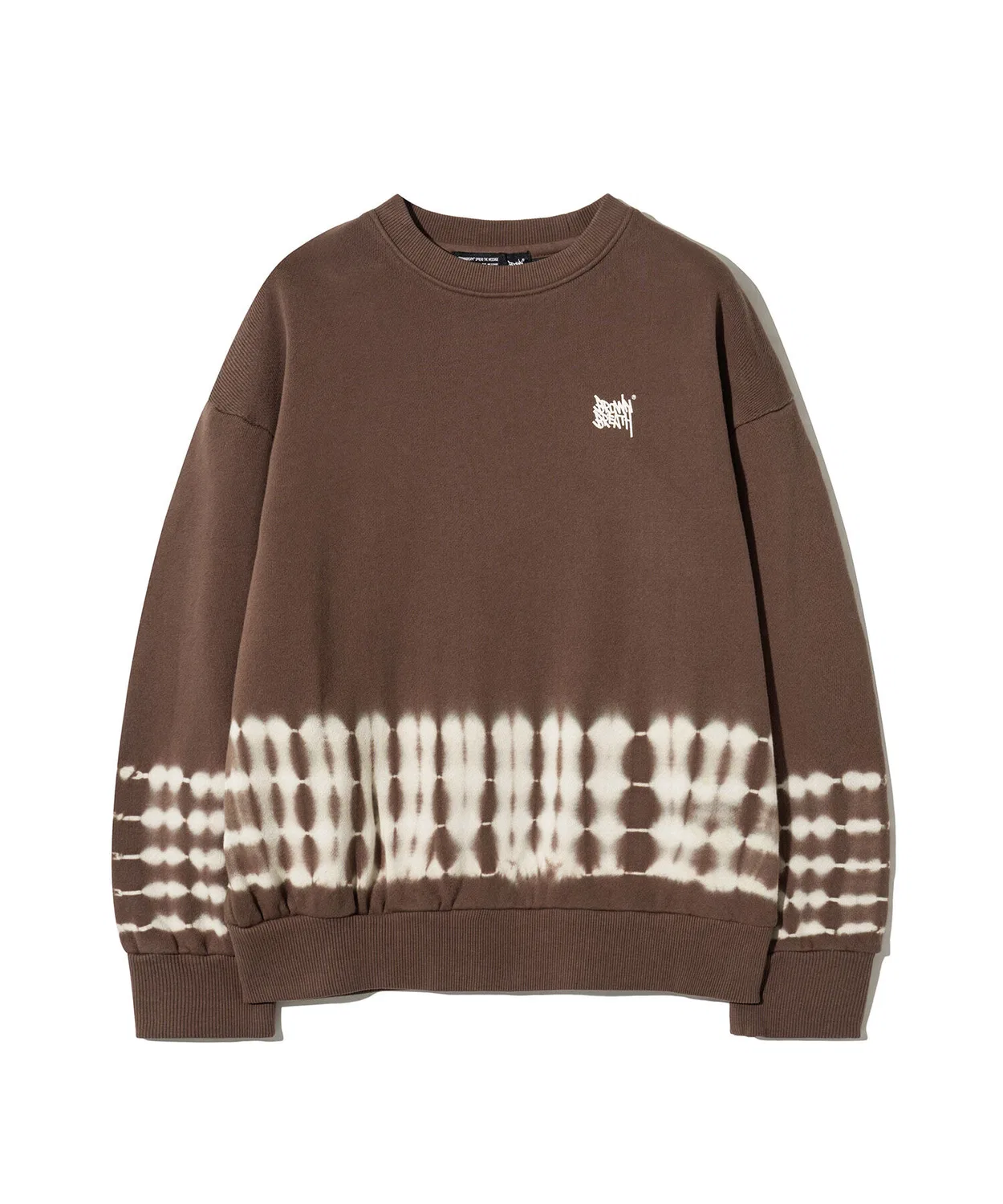 Детский свитшот с пигментным окрашиванием Tag коричневого цвета от Brownbreath Kids — фото 3