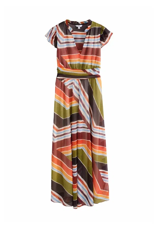 Платье макси Next, multi stripe print, разноцветная полоска