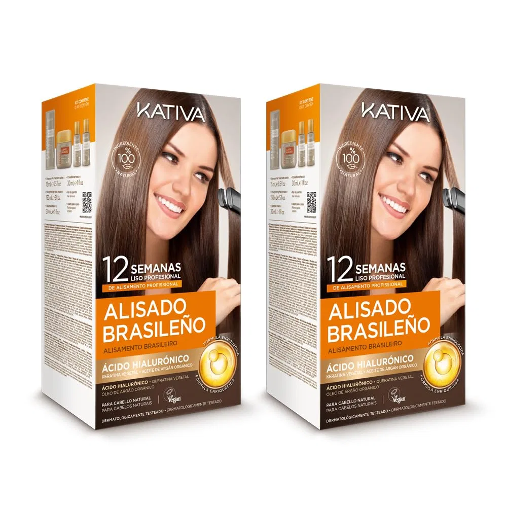 Набор для кератинового выпрямления волос Kativa Brazilian Straightening Kativa