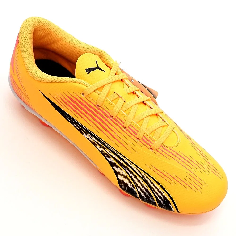 Детские футбольные бутсы Puma Ultra Play HG+MID JR, оранжевый, размер 24.0cm - 37 RU — фото 3
