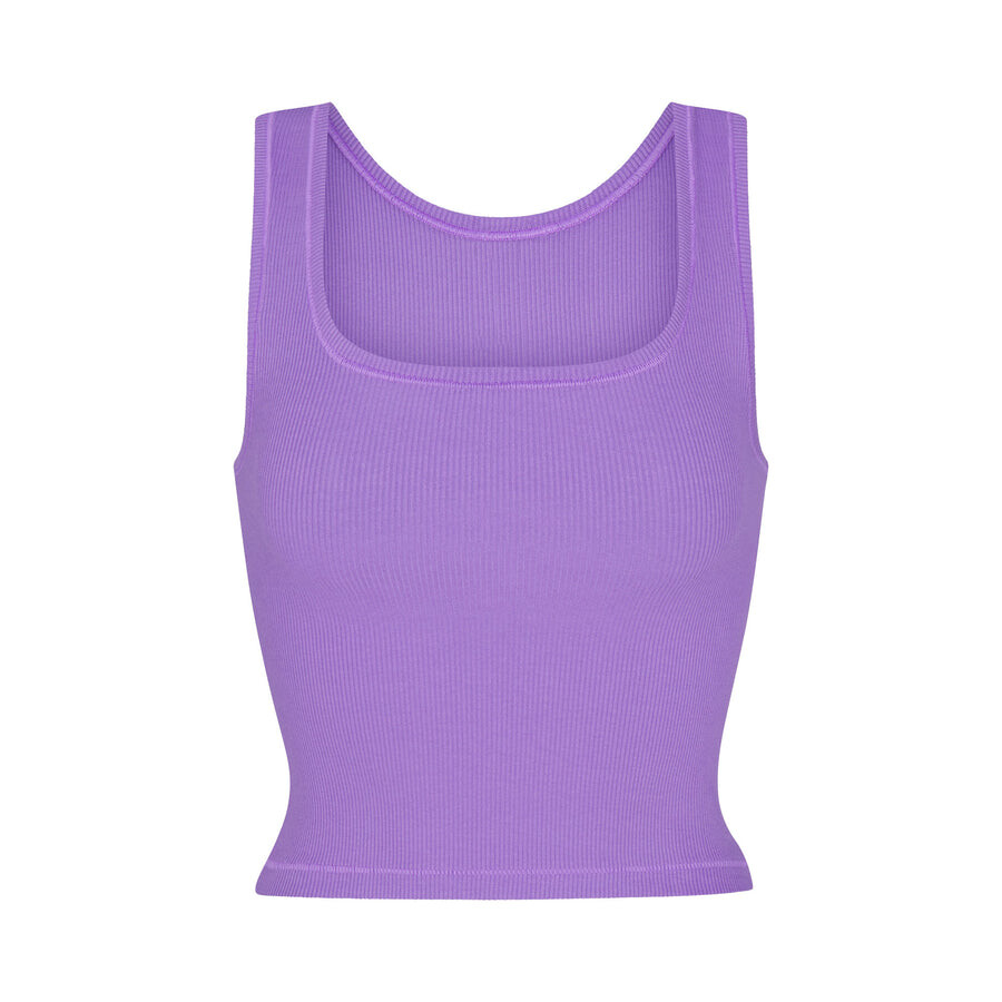 

Топ SKIMS Cotton Rib, цвет Ultra Violet