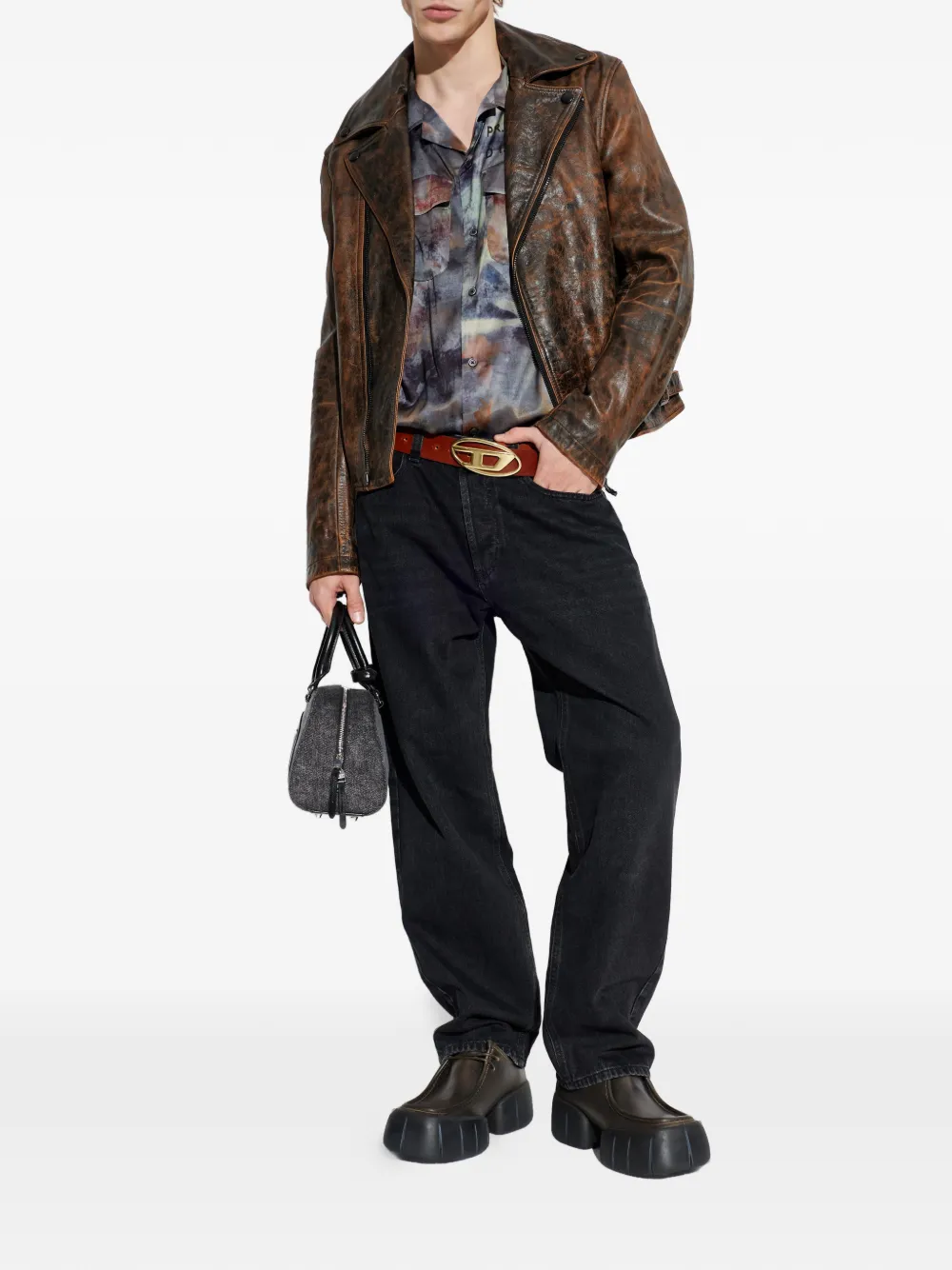 Джинсы D-macs с логотипом Diesel, черный — фото 2