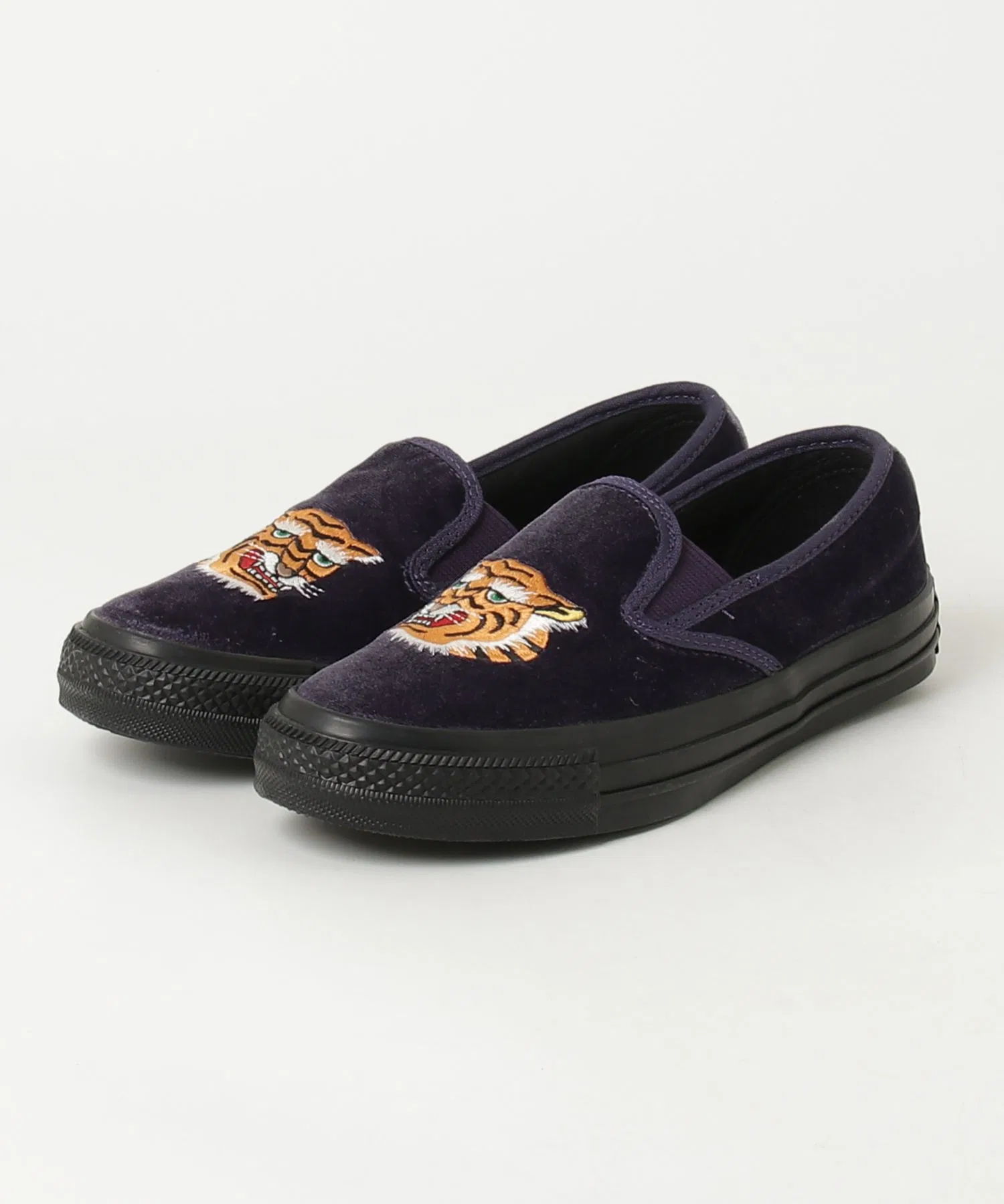 Мужские слипоны Converse All Star Kungfu с вышивкой фиолетовые