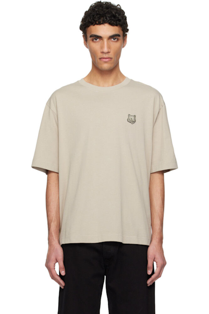 

Футболка большого размера с нашивкой в ​​виде головы лисы Off-White Maison Kitsuné