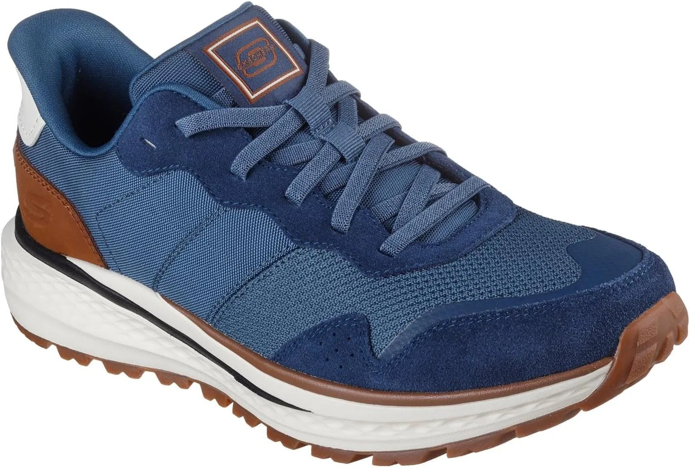 Мужские кроссовки Skechers USA Slade Ultra-Mercer, Blue Leather Mesh