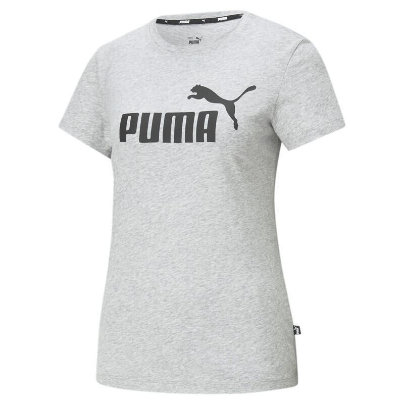 

Женская футболка Essentials Logo PUMA Светло-серая Хизер, цвет grau