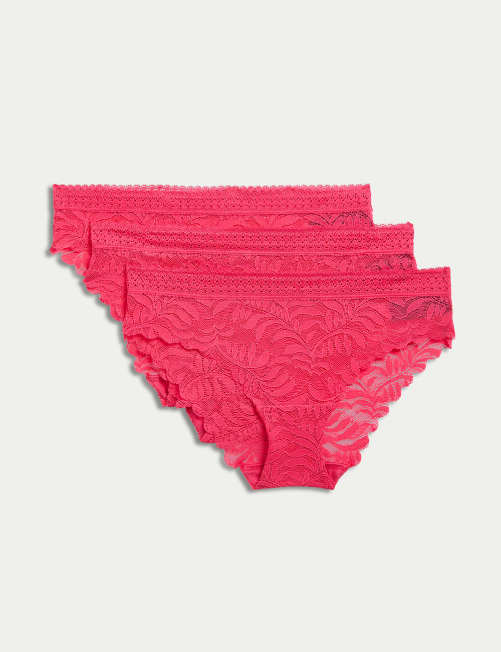 

3 шт. трусики-бразильские Flexifit Lace Marks & Spencer, розовый