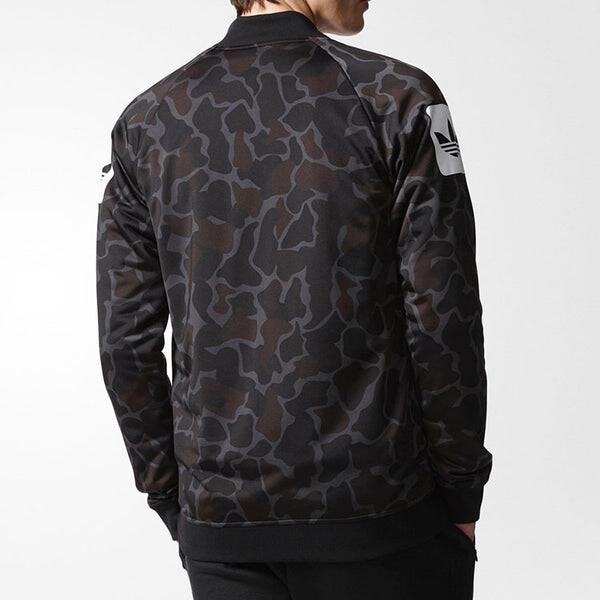 Куртка adidas originals Logo Printing Reversible Camouflage Sports Jacket Black, мультиколор — фото 4