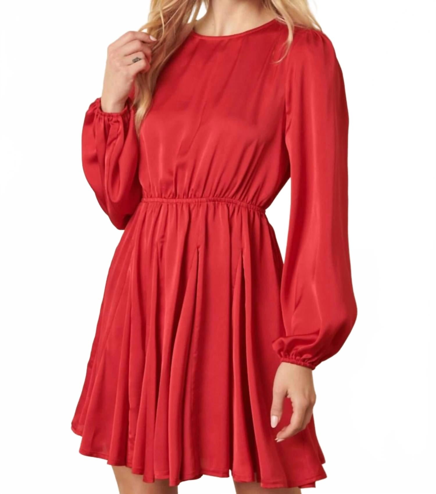 

Красное атласное платье Holly Mittoshop