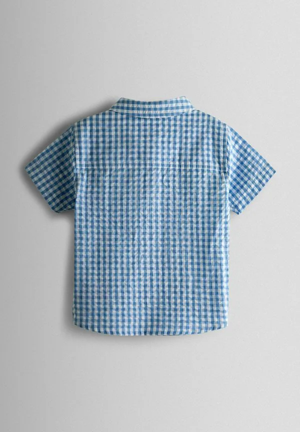 Рубашка в клетку стандартного кроя Jojo Maman Bébé, Light Blue — фото 2