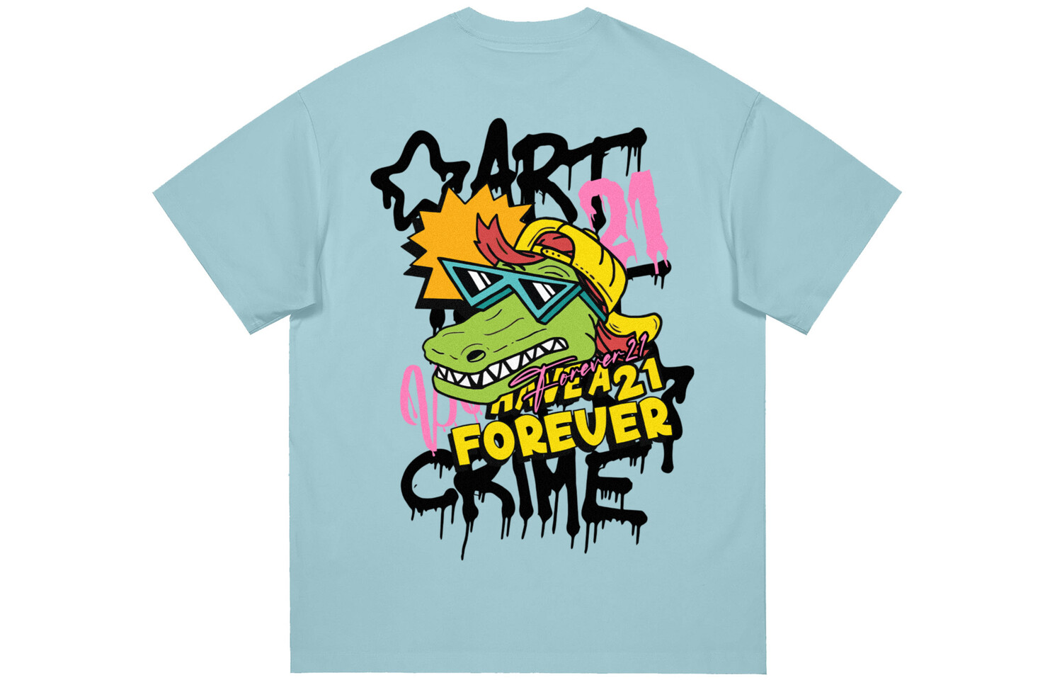 

Футболка унисекс Forever 21, голубой