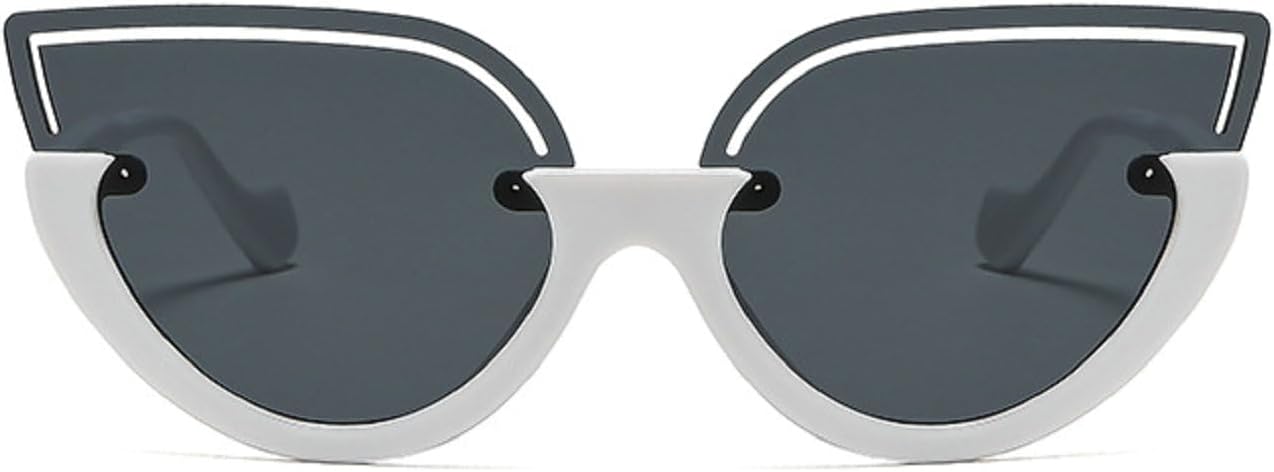 

Солнцезащитные очки Melrose Sexy Cat Eye Punk для женщин, роскошная модная оправа, стильные солнцезащитные очки «кошачий глаз» с защитой от УФ-излучения UV400 8819, White