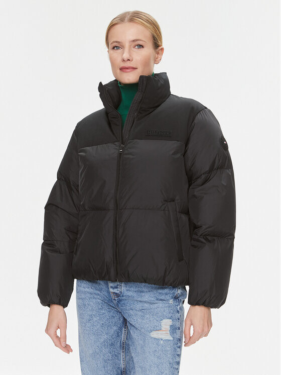 Пуховик свободного кроя Tommy Hilfiger, черный