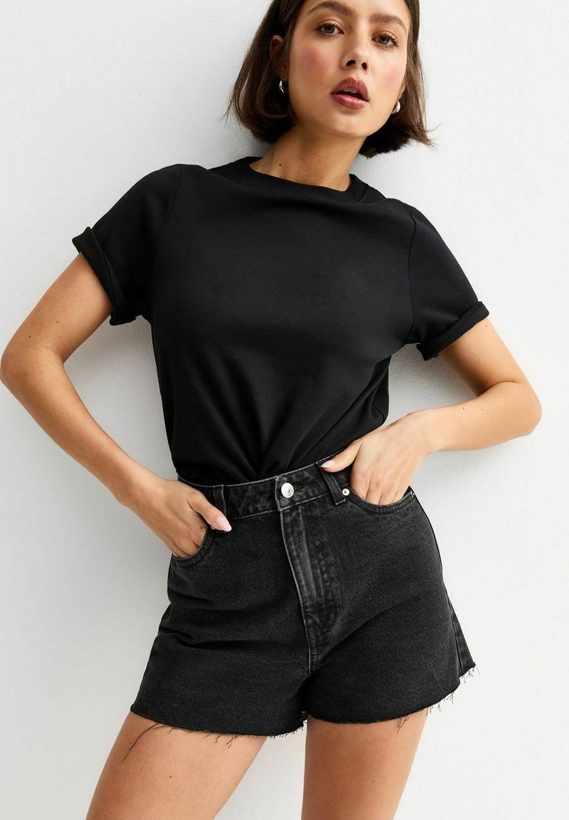 

Джинсовые шорты RAW HEM New Look, черный