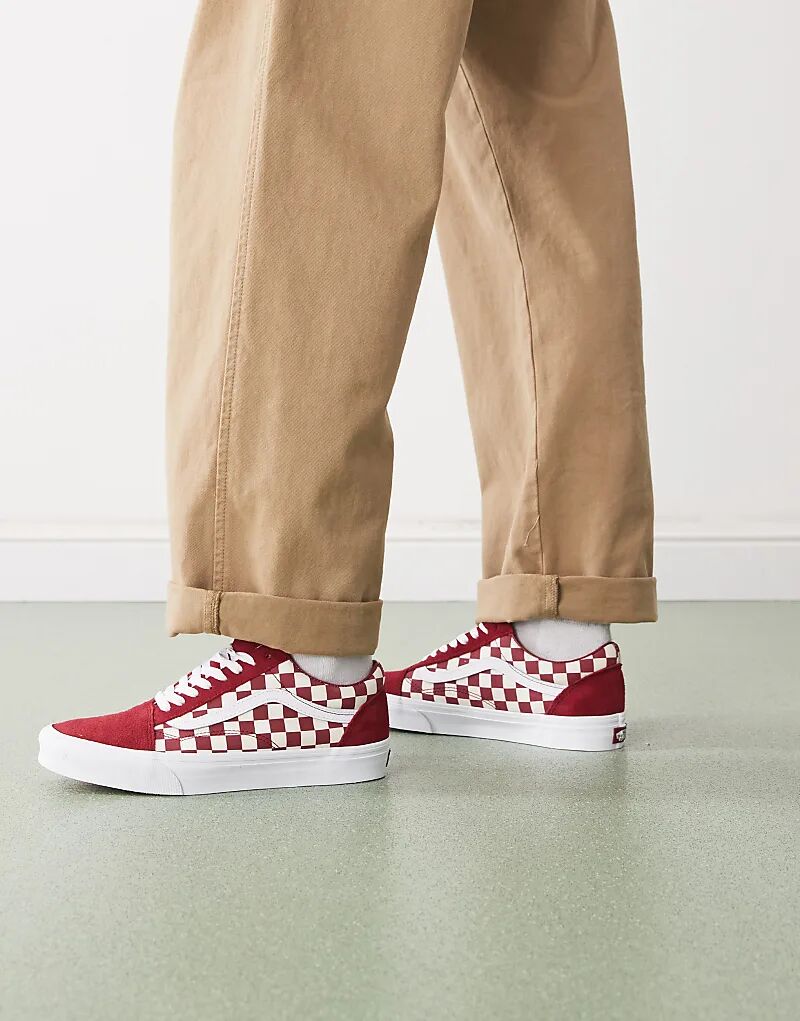 

Кеды Vans Old skool в красно-белом цвете