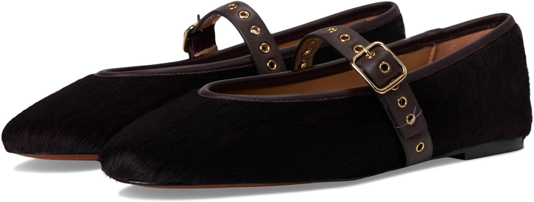 Балетки Madewell Women's Remy Mary Jane - Calfhair, Chocolate Raisin
