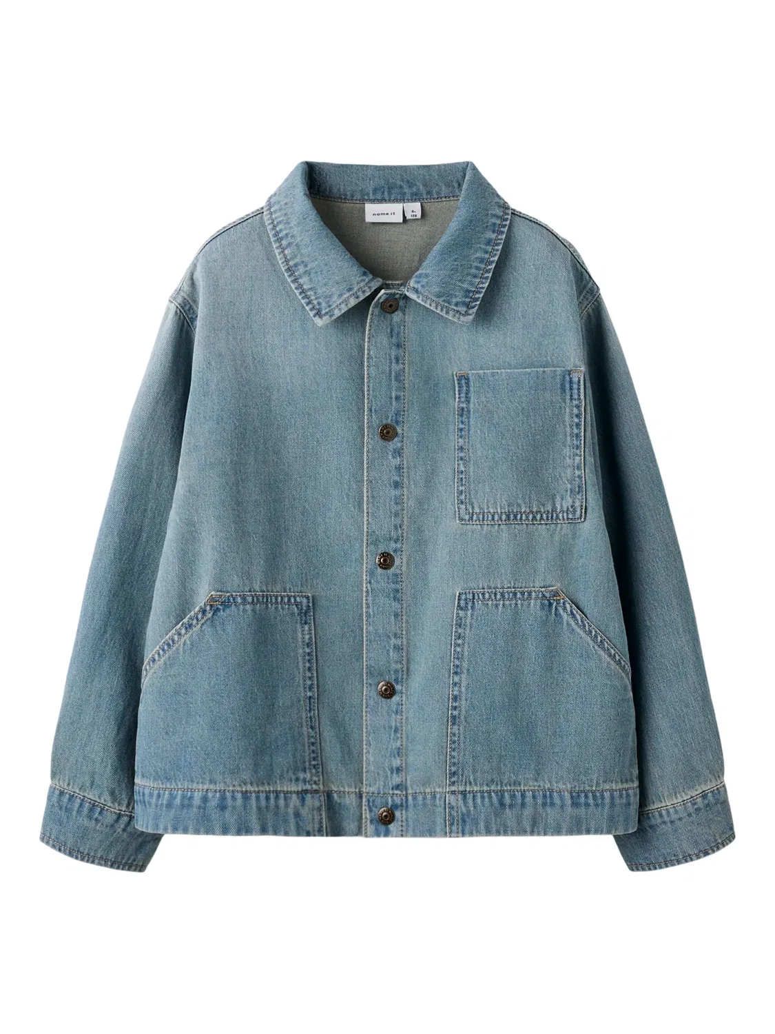 Удобная рубашка на пуговицах Name It, Blue Denim