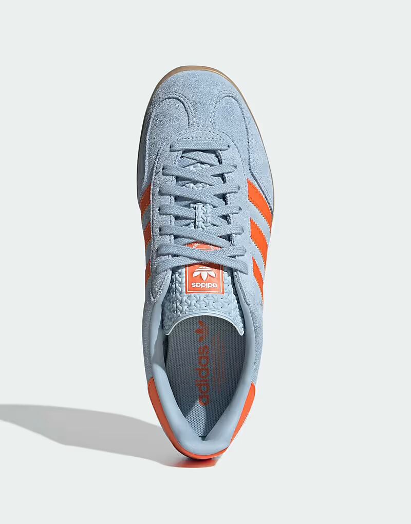 Кроссовки для дома Adidas Originals Gazelle в цвете wonder blue и orange — фото 4