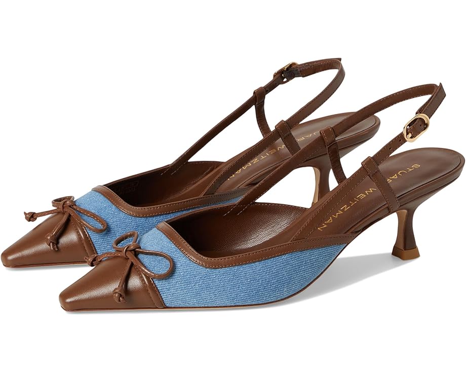 Туфли Stuart Weitzman Kitty Slingback 50, цвет Washed/Coffee